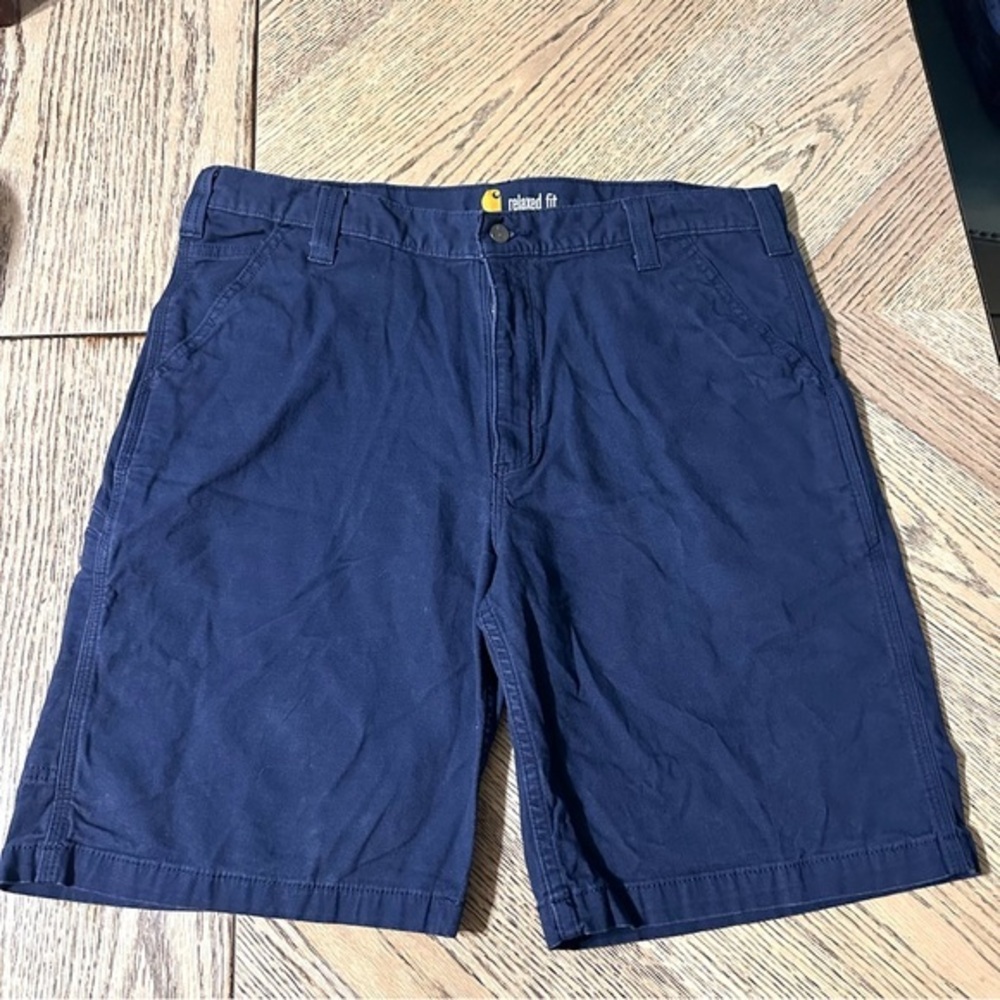 Carhartt Shorts Mens 38 Navy Rugged Flex Relaxed Fit Workwear 102514-412